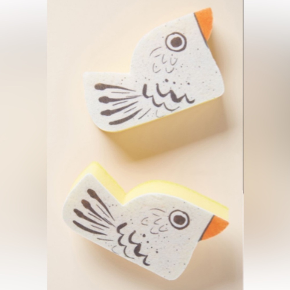 Anthropologie ‘Rare Birds’ Sponges 5 Sets of 2 NWT